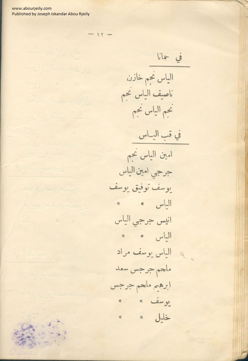 Abou Rjeily Family Book